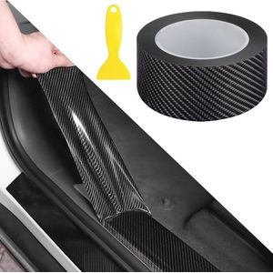 Universele Plakfolie voor Bumperbescherming - Krasbestendig en Waterdicht - 5D Koolstofvezel Vinyl (5 cm x 10 m)