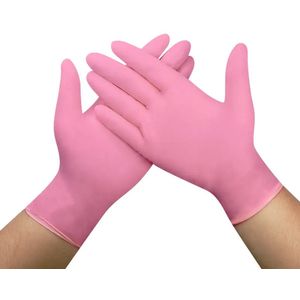 Nesto's Nitril Wegwerp Handschoenen 100 stuks - Latexvrij - Poedervrij - Niet steriel - Onderzoekshandschoenen - Medisch - Plastic - Maat M - Roze