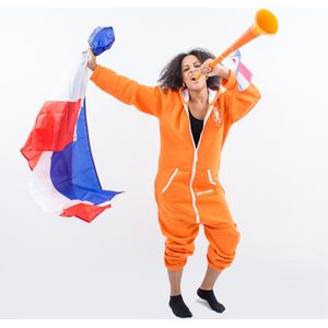 OranjeOnesie - Unisex - maat S - Oranje leeuw - Oranje leeuwin - Voetbal - Carnavalskleding Kinderen - Carnavalskleding Dames - Jumpsuit - EK - WK - Onesie - Carnaval - Verkleedkleding - Oranje - loungewear - Koningsdag - pyjama
