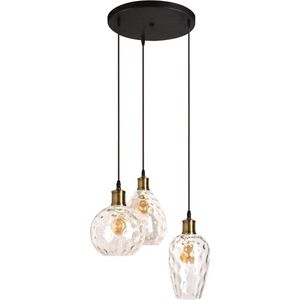 Design hanglamp Verona met helder glas, 3-lichts