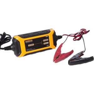 Perel Acculader/druppellader, 12 V loodaccu's, IP65, met ledstatusweergave, 3 stappen, geschikt voor voor auto, motor, scooter, boot, camper