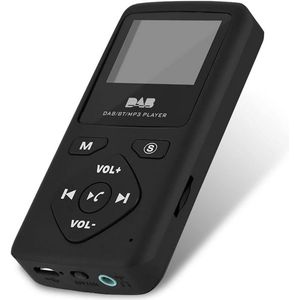 DAB Pocket digitale radio met Bluetooth en MP3-speler - Draagbare mini radio met hoofdtelefoon en FM-transmitter