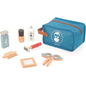 Kapperskoffer voor Kinderen met Houten Accessoires - Imitatiespeelgoed voor Creatieve Rollenspellen