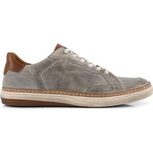 Travelin' Northampton - Casual leren herensneakers - Veterschoen - Grijs leer - Maat 43