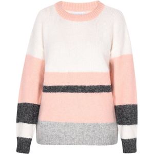 usha - BLUE LABEL - Trui - Grijs - Gestreept - Lange Mouw