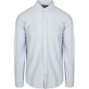 Steppin' Out Overhemd Oxford Streep Lichtblauw - Maat L - Heren - Casual Shirt