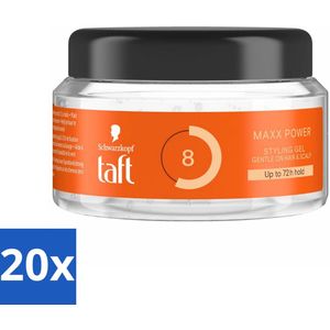 20 x Taft - Maxx Power 8 - Styling Gel - Maximale controle - 250 ml - Maximal Hold - Stylen - Kapsel Fixatie - Haartype - Styling Gel