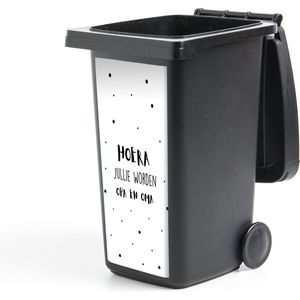 Container sticker 'Hoera jullie worden opa en oma' - Spreuken - Quotes - 38x80 cm - Kliko sticker