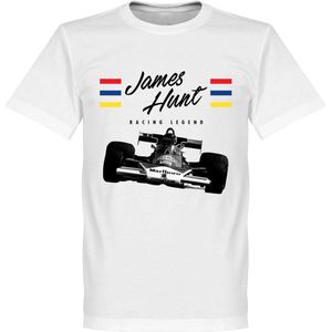 James Hunt T-Shirt - Wit  - 5XL