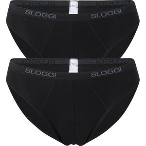 Sloggi Men Basic Mini - heren slips (2-pack) - zwart - Maat: XL