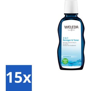 WELEDA - Reiniger & Toner 2‑in‑1 - 100 ml - Bulkverpakking - 15 stuks