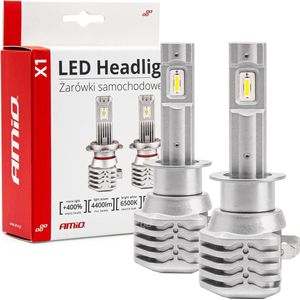 AMiO LED Koplampen X1-serie H1 Dimlichten Wit