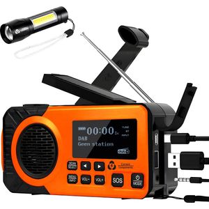 Current Components - DAB+ Noodradio - Draagbare Radio - Powerbank - Bluetooth - 5200mAh