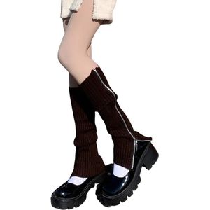Xerolax Beenwarmers - Dames - Overknee - Ballet - Wol - Kniekousen - Leg Warmers - Warm - Met Rits - Koffie