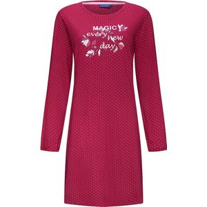 Pastunette - Dames Nachthemd Nicky - Rood - Organisch Katoen - Maat 42
