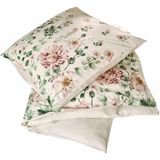 LOBERON - Beddengoed Brinalie - Roze en Groen - Katoen - Hotelsluiting