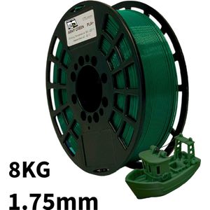Groen PLA+ 8kg 3D Printer Filament 1.75 mm - Hoge Kwaliteit en Duurzaam - Compatibel met Creality, Bambu Lab, Esun en Andere 3D Printers - Voor 3D Printen van Prototypes, Modellen, Accessoires - voor Professioneel en Thuisgebruik