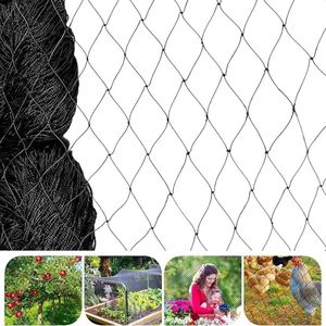 Vijvernet 7 x 15 meter geweven net zwart - houvast voor vogels en dieren in de tuin - voor planten fruit bloemen groenten bird netting