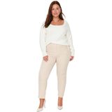 Trendyol Vrouwen Hoge taille Sigarettenbroek Grote maten broek