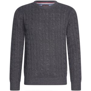 Cappuccino Italia - Cable Pullover - Antraciet - Heren