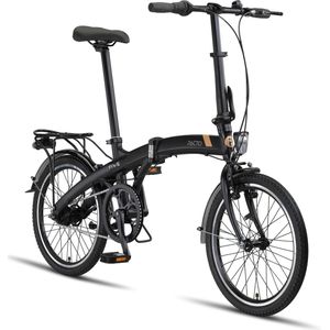 Pacto Five N7 Vouwfiets Zwart Shimano Nexus 7v Terugtraprem Plooifiets 20 inch Aluminium Folding Bike