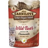 Carnilove Cat Pouch Wild Boar with Chamomile 85 gram -  - Katten droogvoer