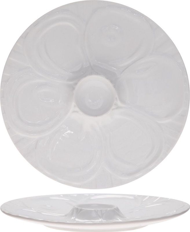 Cosy & Trendy - Oesterbord - Wit - Porselein - 28,5 cm