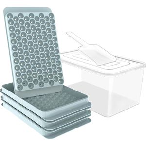 Ice Cube Trays 48 Pcs Silicone Ice Block Mold Cover Ice Storage Box voor Keuken Bar Party Dranken (Roze) met Snelle Levering Ice mold