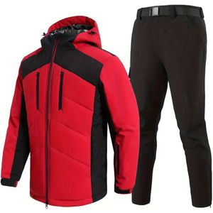 Bovista Skipak - SkiBroek - Skijas - Ski Suit - Wintersport - Heren - 2-Delig - Rood - Warm - Maat M