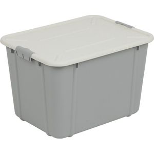 BranQ Velur - Opslagcontainer met deksel 30L - Opberger - lichtgrijs