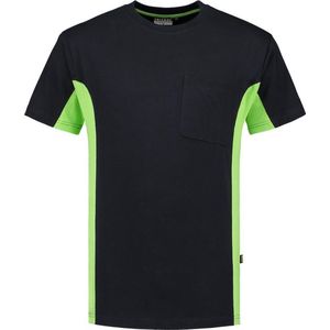 Tricorp T-shirt Bi-Color - Workwear - 102002 - Navy-Limoengroen - maat 3XL