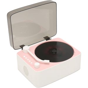 JGS Premium - Draagbare Cd-speler met Bluetooth en Vintage Design - Retro Grammofoon-cd-speler met Ingebouwde Hifi-luidsprekers - Ondersteunt USB en AUX-ingang - Ideaal als Cadeau en Woondecoratie - Roze Kleur