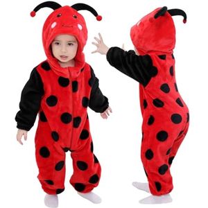 Hooded Dier Flanel Baby Rompertje - Schattige Peuter Slaapkleding