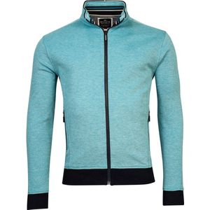 Baileys - Effen Blauw Vest - Katoen - Wijde Fit