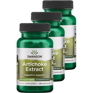 Swanson | Artichoke Extract 250mg | 60 Capsules | 3 stuks | 3 x 60 Capsules