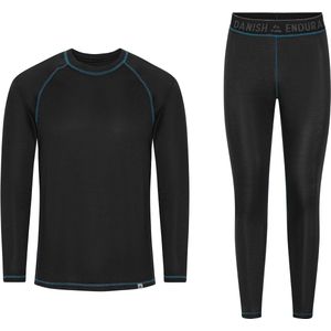 DANISH ENDURANCE Thermoset voor Dames & Heren - Gerecycelde Materialen - Thermokleding - Zwart Blauw - Maat XXL