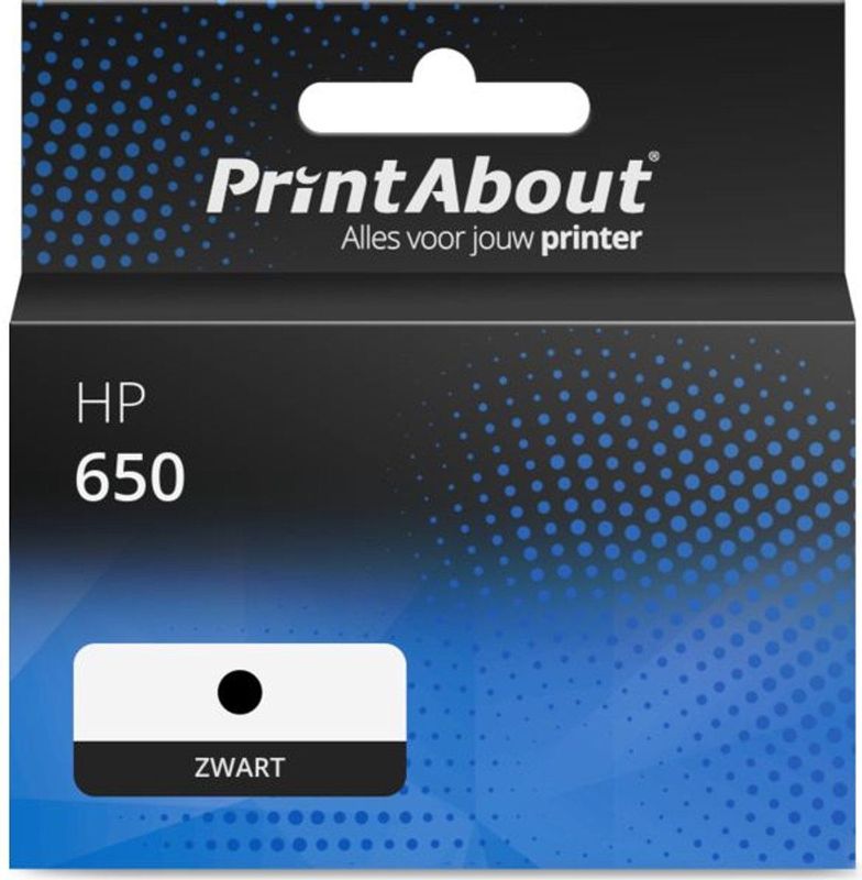 PrintAbout - HP 650 (CZ101AE) - Inktcartridge - Zwart