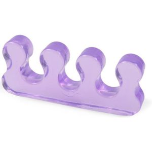 Siliconen teenspreider, 1 paar teenspreiders (2 stuks), teenspreider, herhaalbare teennagelverdelers voor mannen en vrouwen,Paars