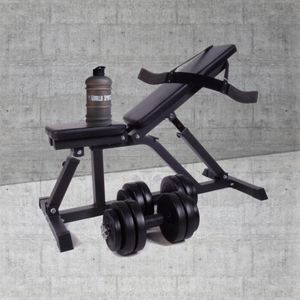 Gorilla Sports Biceps - Triceps set - 23-delig - Fitnessbank - Dumbellset 30 kg - Trainer - Bidon