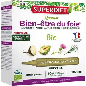 Superdiet Quatuor Bien-Être du Foie Bio 20 Unidoses
