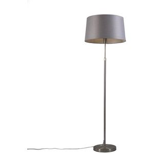 QAZQA Parte - Moderne Vloerlamp | Staande Lamp - 1 lichts - H 1680 mm - Staal - Woonkamer | Slaapkamer | Keuken
