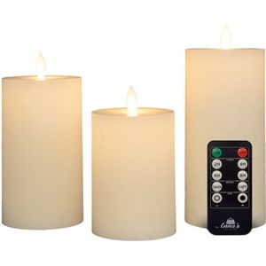 Anna's Collection - Stompkaars-USB - Wit - Set van 3 - LED-verlichting