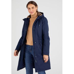 Damart - Thermolactyl parka met dierenprint - Dames - Blauw - 42-44 (M)