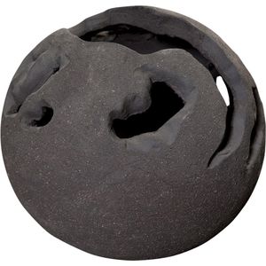 Rasteli Decoratie Globe-Bol-Waxinelichthouder Bruin-Zwart D 21.5 cm H 21.5 cm