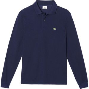Lacoste Classic Fit polo lange mouw - navy blauw - Maat: L