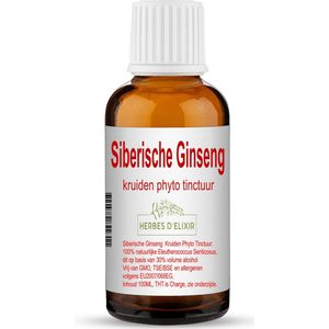 Herbes D'elixir Siberische ginseng tinctuur - 100 ml - Natuurlijke ondersteuning voor welzijn