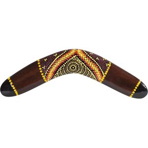 Australian Treasures houten boemerang 30cm - bruin - boomerang voor kinderen