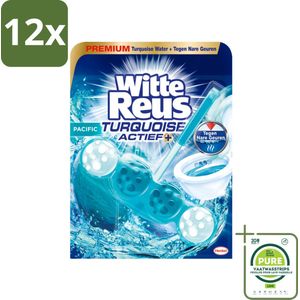 Witte Reus - Turquoise Actief Toiletblok - 1 Toiletblok - Voordeelverpakking - 12 stuks - Toiletblok - Toilet schoonmaak
