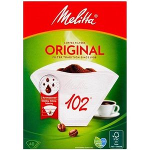 Melitta Koffiefilters 102 Wit pak a 40 stuks