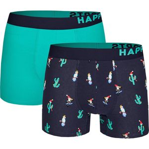 Happy Shorts 2-Pack Kerst Boxershorts Heren Christmas Tucan - Maat XXL